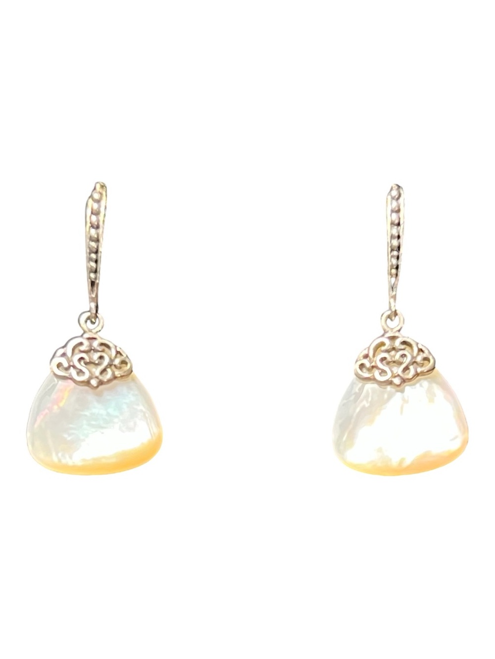 Elegant Mother of Pearl Drop 925 Earrings